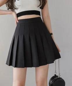 Sexy Korean Teenager High Waist Plaid Skirts