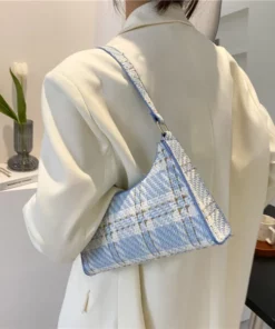 Simple And Stylish Plaid Bag