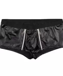 Mens Sexy Short Leather Panties