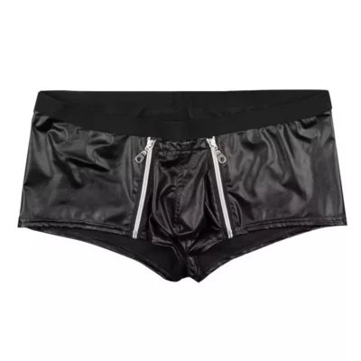 Mens Sexy Short Leather Panties