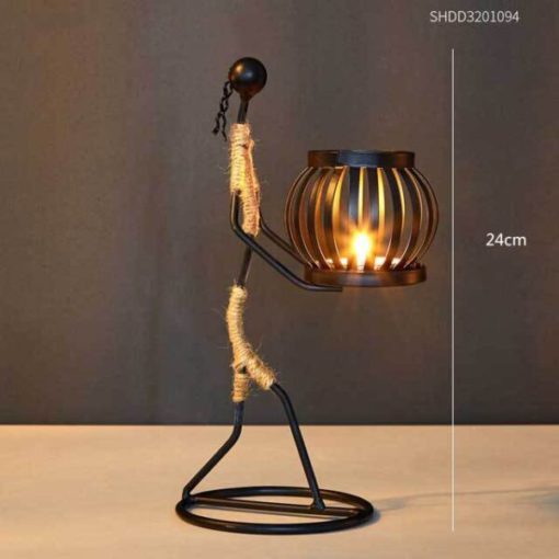 Kreatywny piękny Nordic żelazny świecznik
