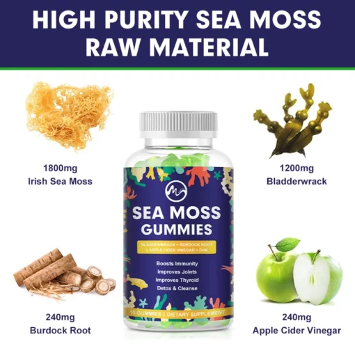 Ang Sea Moss Gummies Robust Extreme Dietary Supplement para sa Lalaki ug Babaye