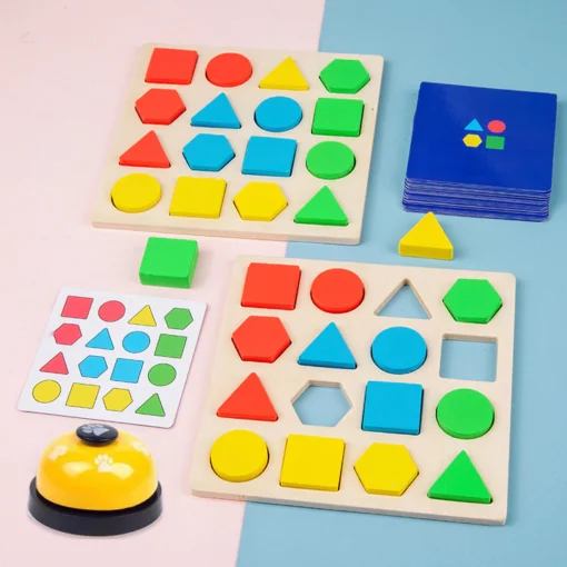 משחק התאמת צורה צבע חושי צעצוע חינוכי
