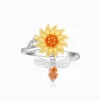 To My Daughter Sunflower Fidget Ring