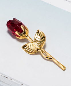Crystal Glass Rose Flower Gift