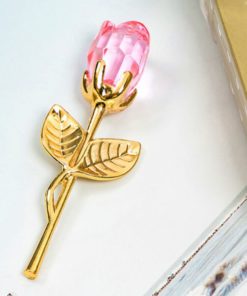 Crystal Glass Rose Flower Gift