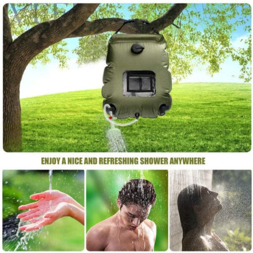 Ang Solar-Powered Portable Travel Heated Shower Bag