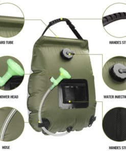 Solar-Powered Portable Travel Heated Shower Bag