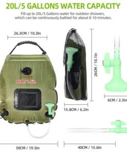Solar-Powered Portable Travel Heated Shower Bag