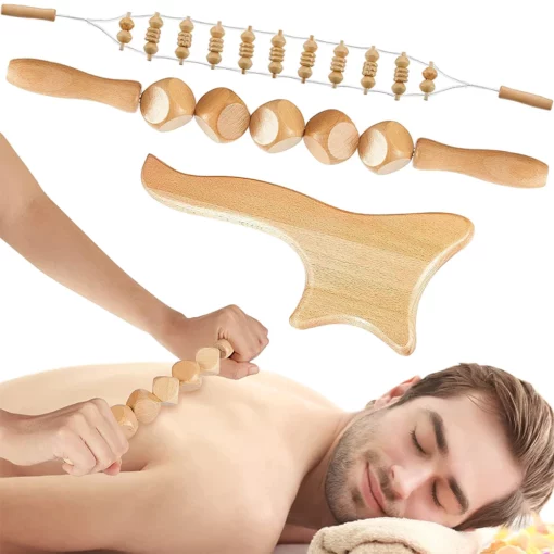 Инструменти за масажист за терапия с дърво