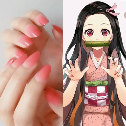 Nails Yaiba Kamado Pink Nezuko