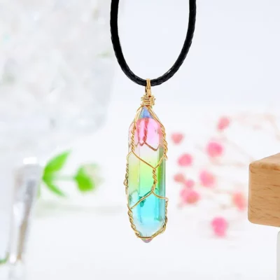 Geometric Crystal Necklace