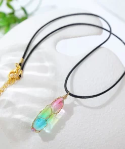 Geometric Crystal Necklace