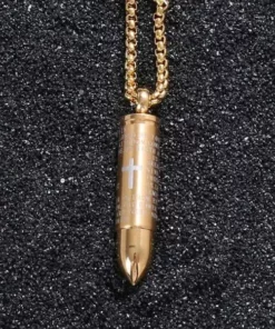 Mens Silver Bullet Necklace