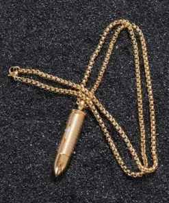 Mens Silver Bullet Necklace