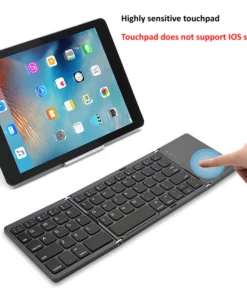 Foldable Wireless Bluetooth Keyboard with Touchpad