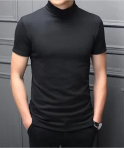 Men's High Neck Slim Fit T Shirt