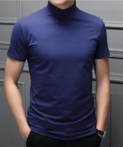 Men's High Neck Slim Fit T Shirt