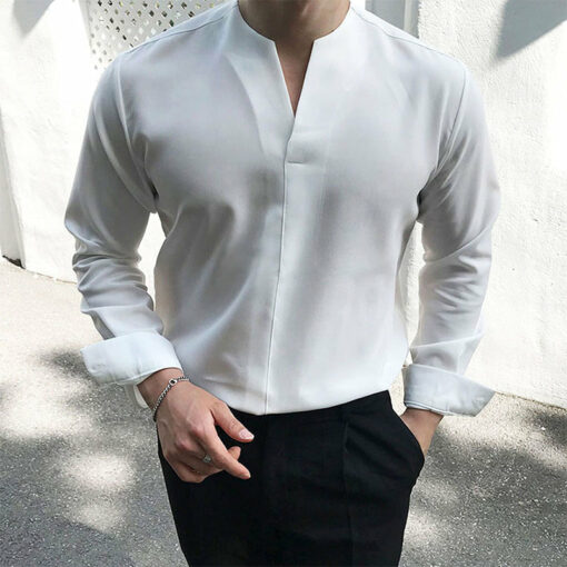 Camicia casual da uomo dal design semplice