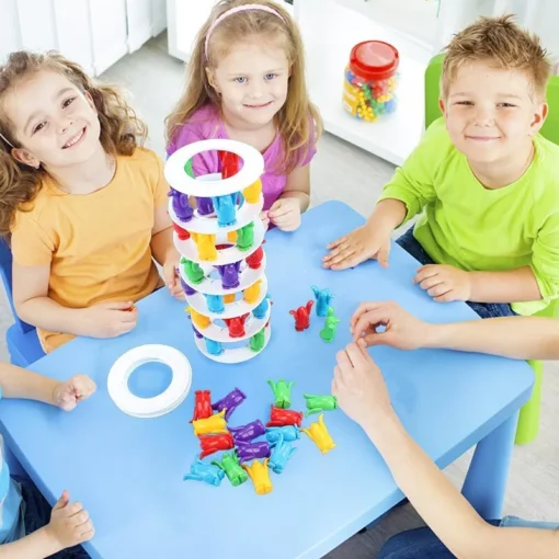 Penguin Tower Collapse Balance Toy