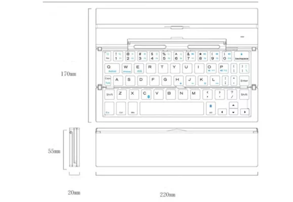 Foldable Ultra Thin Bluetooth Keyboard