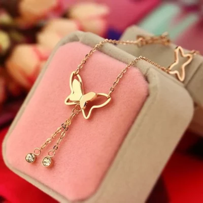 Gold Butterfly Anklet