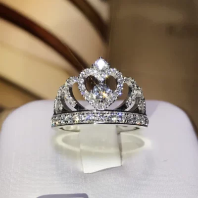 925 Sterling Silver Crown Purity Rings