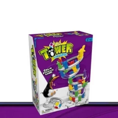 Penguin Tower Collapse Balance Toy