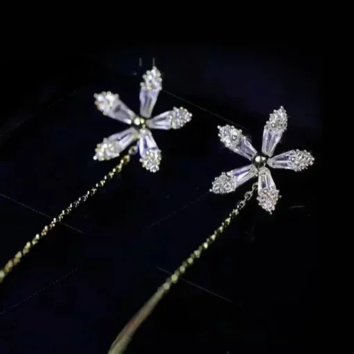 Sinaw nga Fringe Flower Earrings