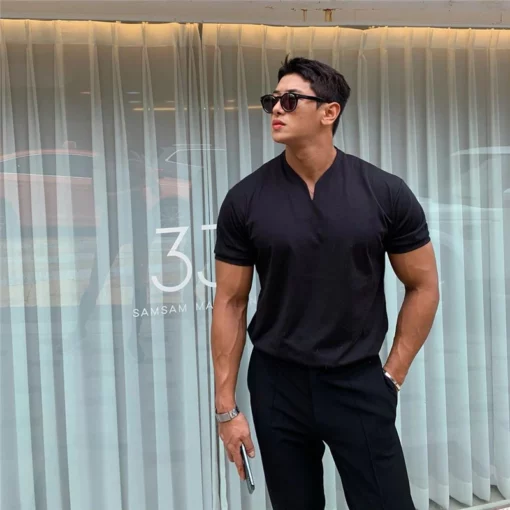 Ang Ginoo nga Business Short Sleeve Fitness T Shirt