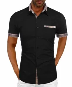 Men’s Casual Plaid Summer Linen Shirt