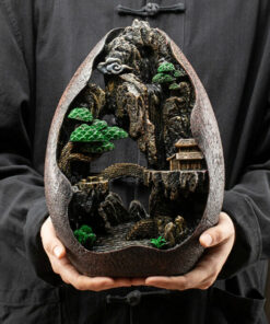 Waterfall Incense Burner with Mountain River