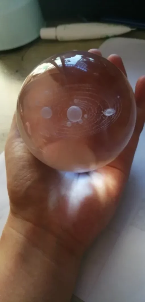 Bola de cristall del sistema solar sense noms de planetes