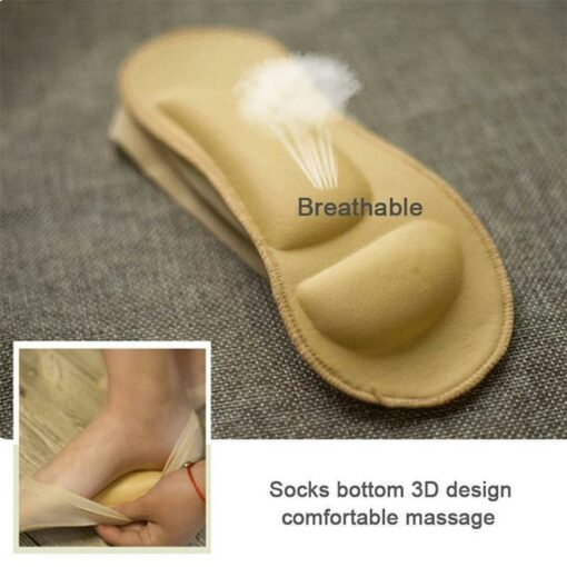 Calzini invisibili da donna imbottiti con massaggio ai piedi 3D