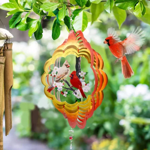 Snìomhadair gaoithe Hummingbird Garden 3D