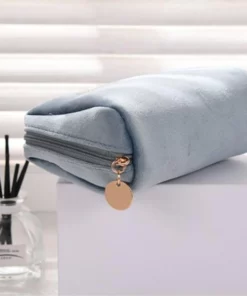 Flannel Embroidered Clutch Bag Cosmetic Bag