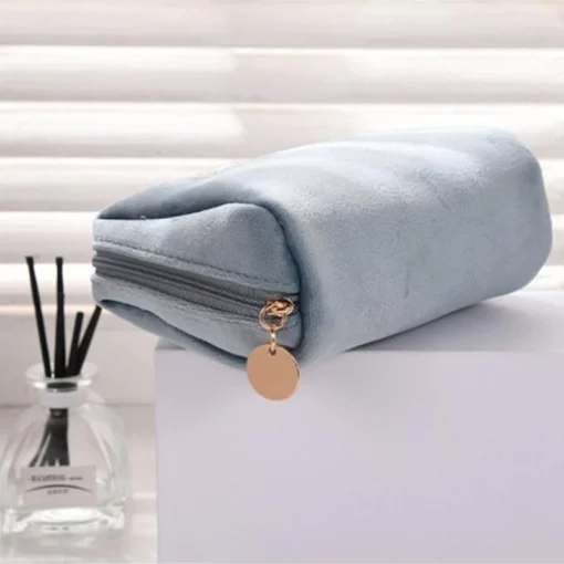 Flannel Embroided Clutch Bag Cosmetic Bag