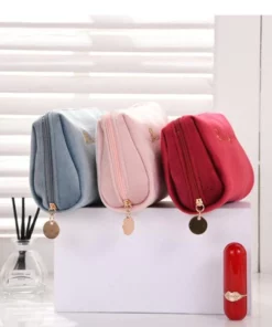 Flannel Embroidered Clutch Bag Cosmetic Bag