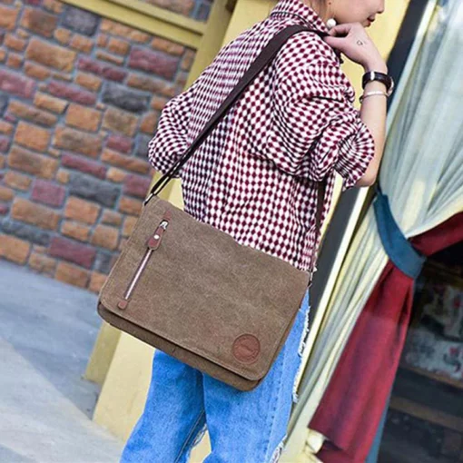 Trendy muška platnena torba za rame