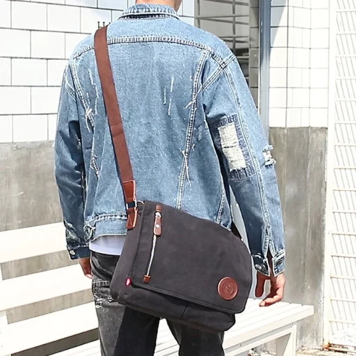 Men's Trendy Casual Canvas Shoulder Bag