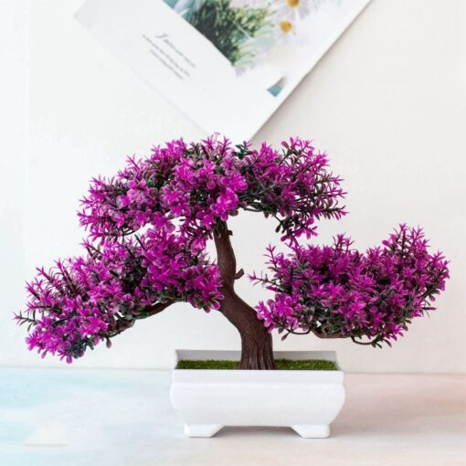 گلدان درختی کوچک گیاهان بونسای مصنوعی