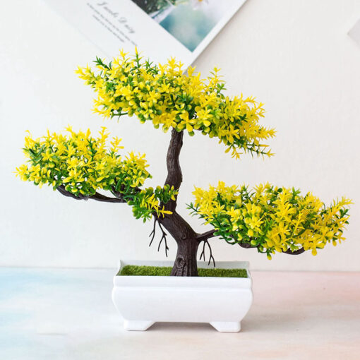 Konstgjorda bonsaiväxter liten trädkruka