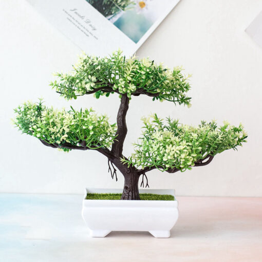 Vaso de árvore pequeno para plantas de bonsai artificial
