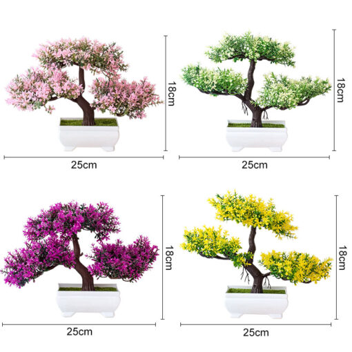 Kunstig bonsaiplanter liten trepotte