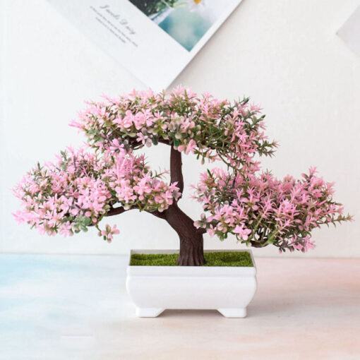 Mesterséges bonsai növények kis facserép