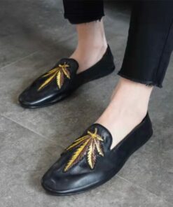 Japanese Style Casual Leather Slip On Shoes