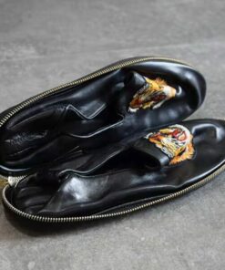 Japanese Style Casual Leather Slip On Shoes