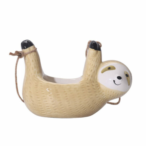 Ceramic Hanging Paj Tsob Ntoo Sloth Pot