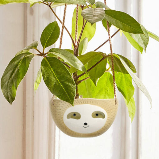 Keramik Hanging Flower Plant Sloth Pot