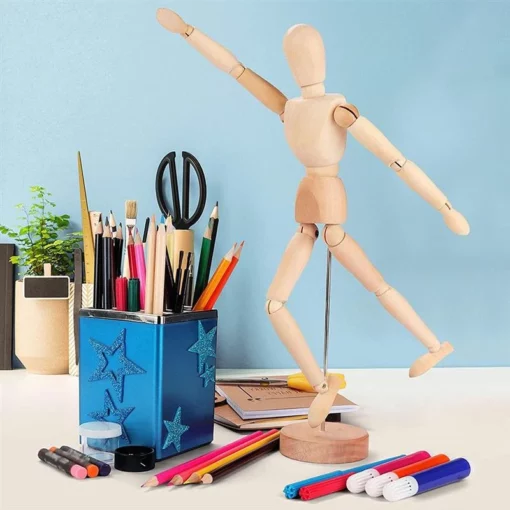Drvena figurica lutke za ljudski crtež za crtanje baze tijela
